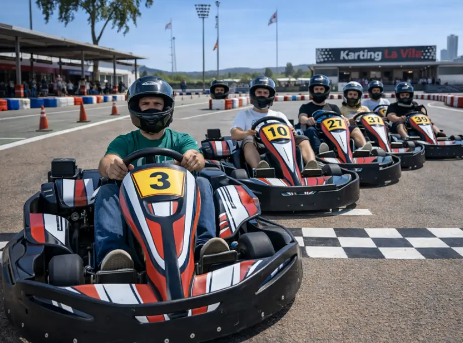 Carrera nocturna de karts